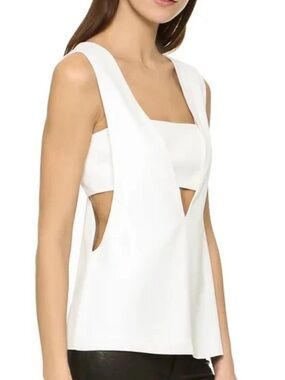 Alexander Wang Low V Bandeau Tank White size XS